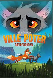 Tegning av to rever som løper - bokforside